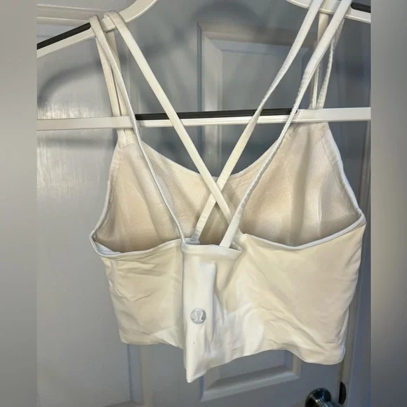 Lululemon Like a cloud longline Bra B/C white sz 8 - Picture 7 of 9